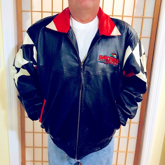 Burk’s Bay Other - On Sale! 🌸 DAYTONA 500 Bomber Jacket Leather Burk